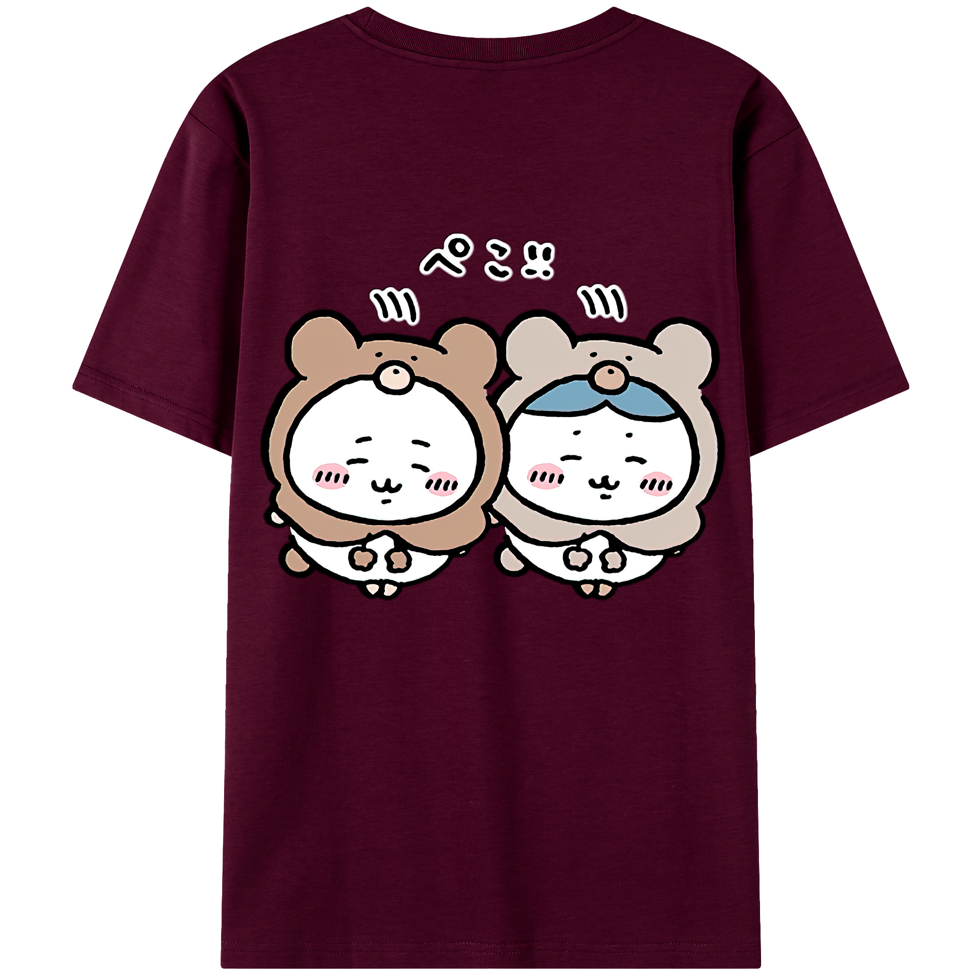 （画像用） ちいかわ ハチワレ Chii-kawa hachiware レディース半袖Tシャツ(バックプリント)